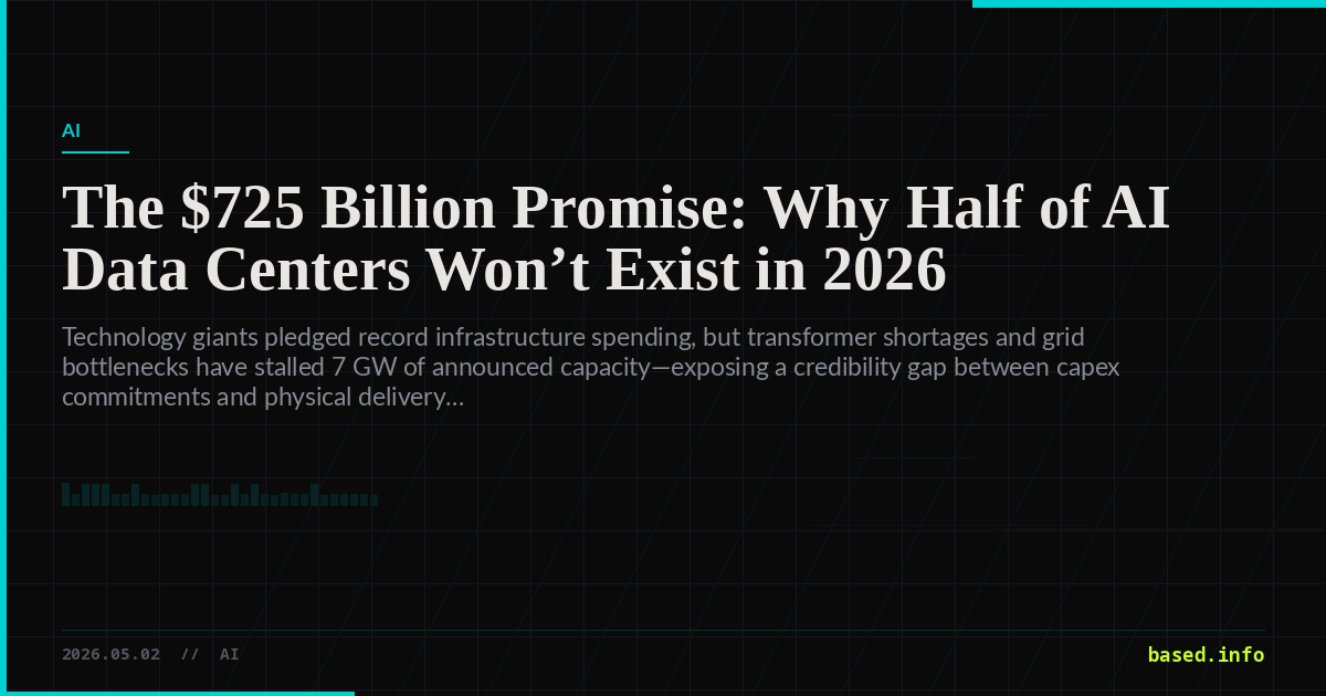 The $725 Billion Promise: Why Half of AI Data Centers Won’t Exist in ...
